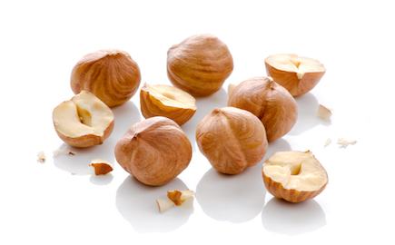 Full,And,Halfs,Of,Hazelnuts,On,White,Background.,Isolated